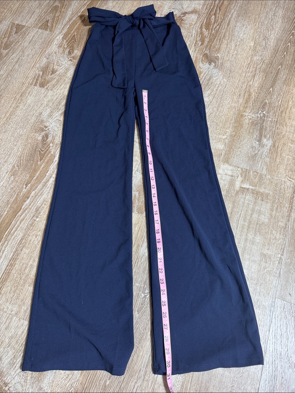 Windsor Navy Wide-Leg Tie-Waist Pants